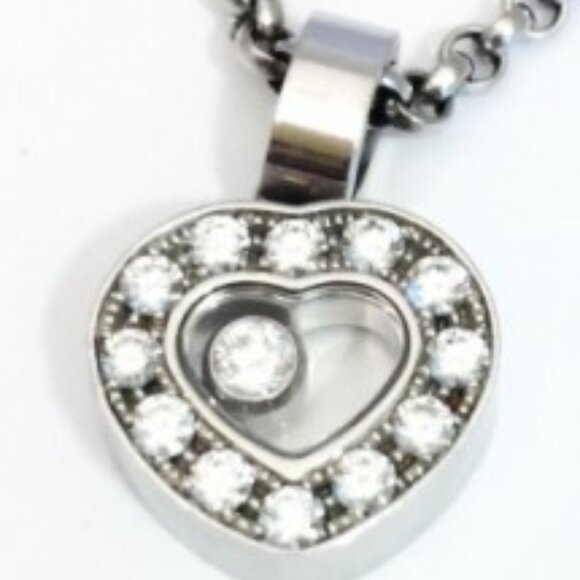 SOLD IN OUR STORE 18K CHOPARD "Happy Diamond" Heart Necklace - Picture 3 of 3